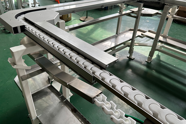 龙骨链运输设备plastic case chain conveyor