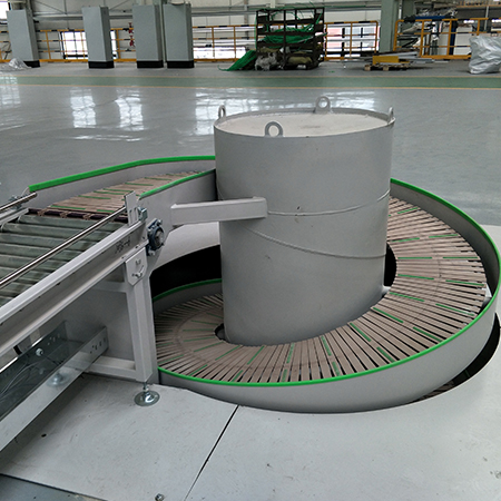 螺旋输送机Slat top chains spiral conveyor system