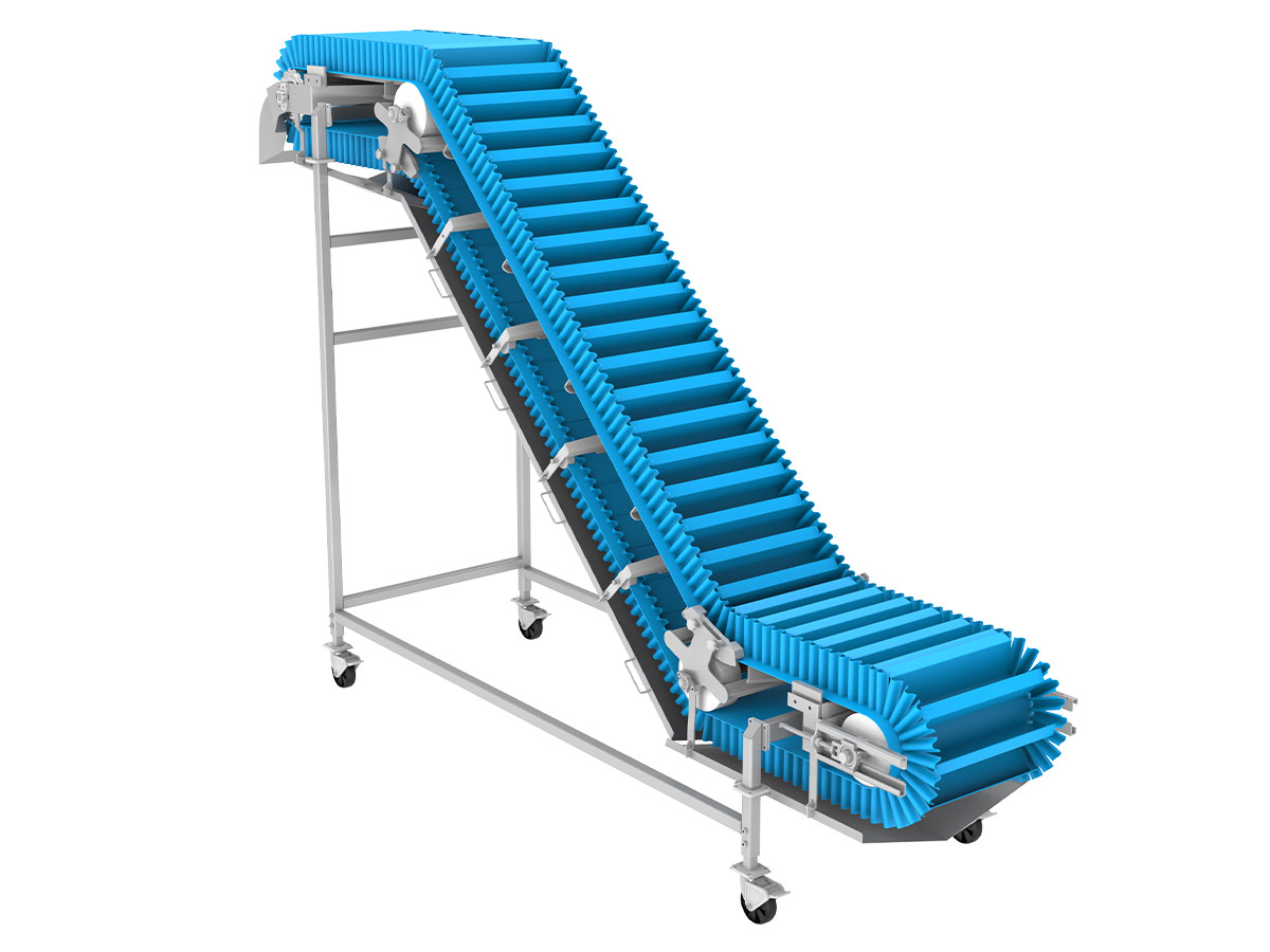 爬坡输送机Inclined modular belt conveyor